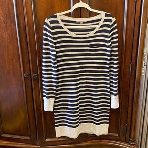 Gap Navy and gray striped sweater dress x-small